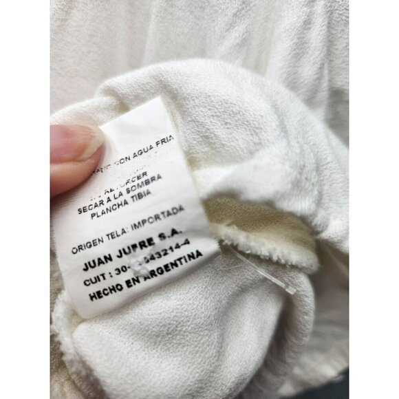 Clara Ibarguren Womens Ivory Tie-Front Top Size XS Rayon Blend Made In Argentina - Picture 4 of 5